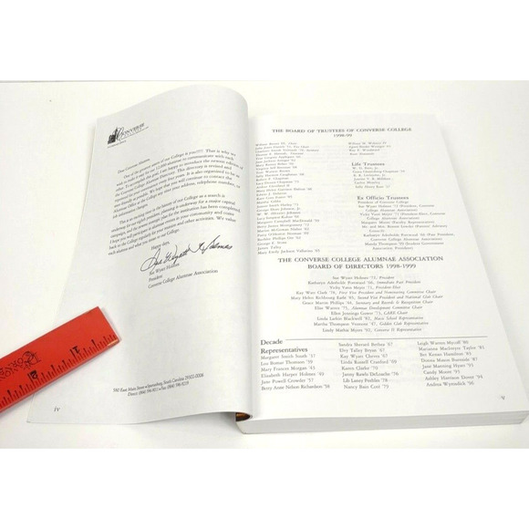 VTG Converse College Alumnae Directory 1999 Spartanburg South Carolina Softcover - Picture 4 of 9